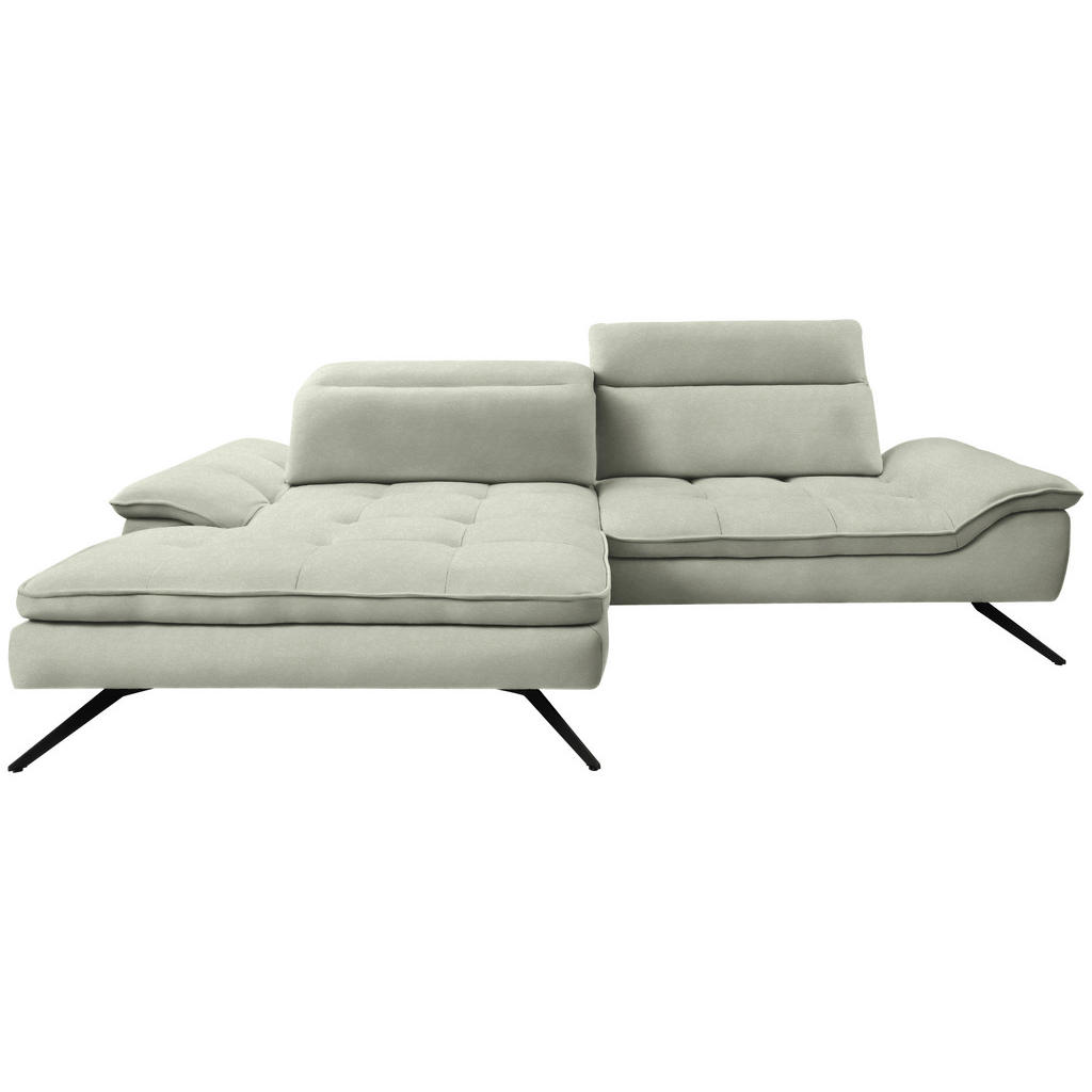 HOEKSTOELENSET, grijs-wit chenille