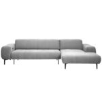 HOEKSTOELENSET, grijs-wit chenille thumbnail 1