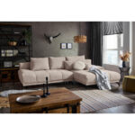 HOEKSTOELENSET, grijs-wit chenille thumbnail 2