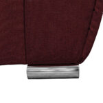 HOEKSTOELSET, gladde donkerrode stof thumbnail 6