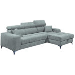 HOEKSTOELENSET, lichtblauwe chenille thumbnail 2