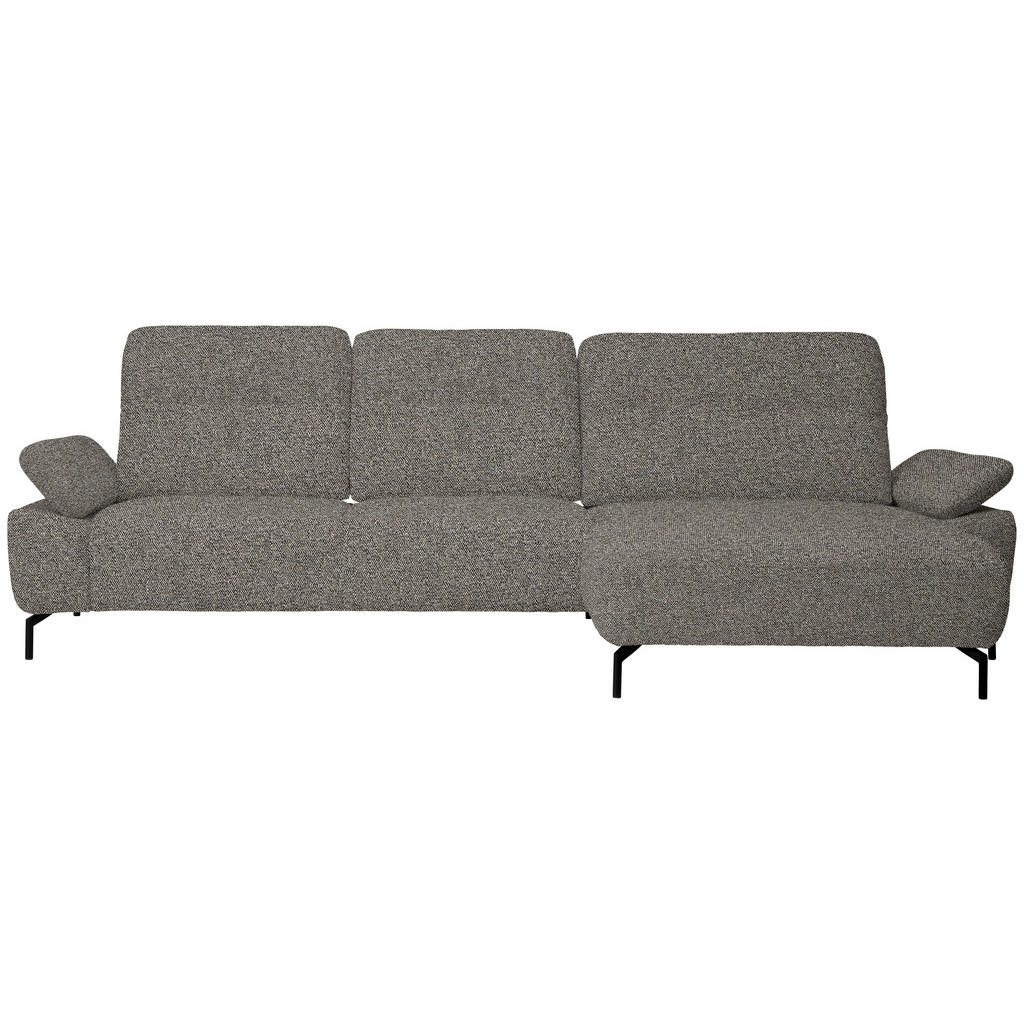 HOEKSTOELSET, chenille, gladde lichtbruine stof