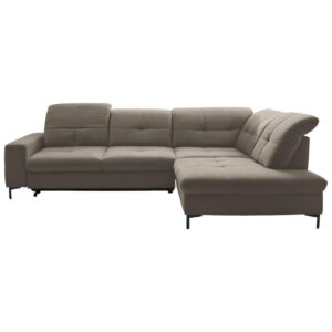 HOEKSTOELENSET, lichtbruine chenille