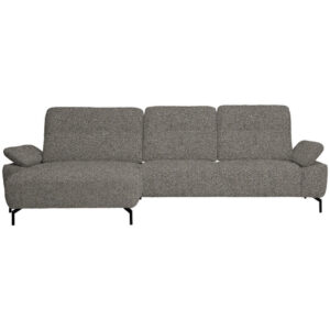 HOEKSTOELSET, chenille, gladde lichtbruine stof