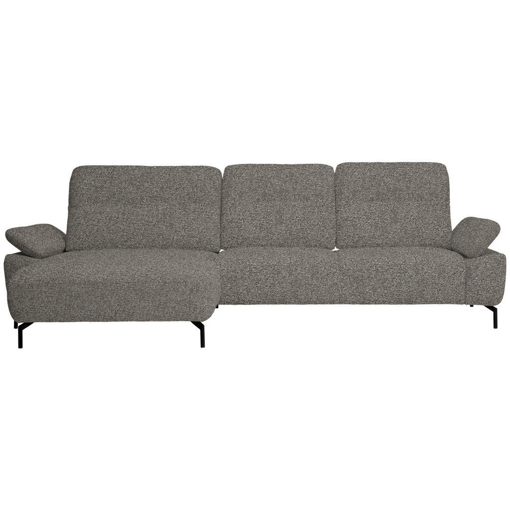 HOEKSTOELSET, chenille, gladde lichtbruine stof