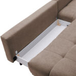 HOEKSTOELENSET, lichtbruine chenille thumbnail 6