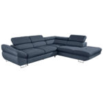HOEKSTOELSET, donkerblauwe stof thumbnail 2