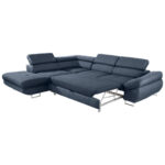 HOEKSTOELSET, donkerblauwe stof thumbnail 5