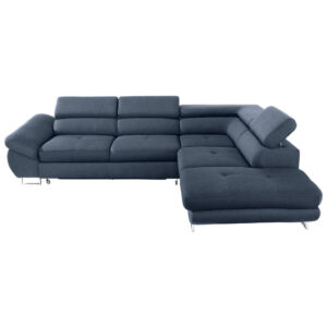 HOEKSTOELSET, donkerblauwe stof