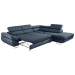 HOEKSTOELSET, donkerblauwe stof thumbnail 6
