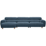 HOEKSTOELSET, velours donkerblauw thumbnail 1