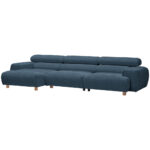 HOEKSTOELSET, velours donkerblauw thumbnail 5