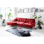 HOEKZITSET, donkerrood fluweel thumbnail 3