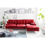 HOEKZITSET, donkerrood fluweel thumbnail 1