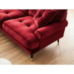 HOEKZITSET, donkerrood fluweel thumbnail 7