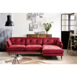 HOEKZITSET, donkerrood fluweel thumbnail 1