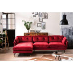 HOEKZITSET, donkerrood fluweel thumbnail 1