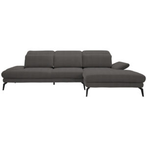 HOEKSTOELENSET, donkergrijs chenille