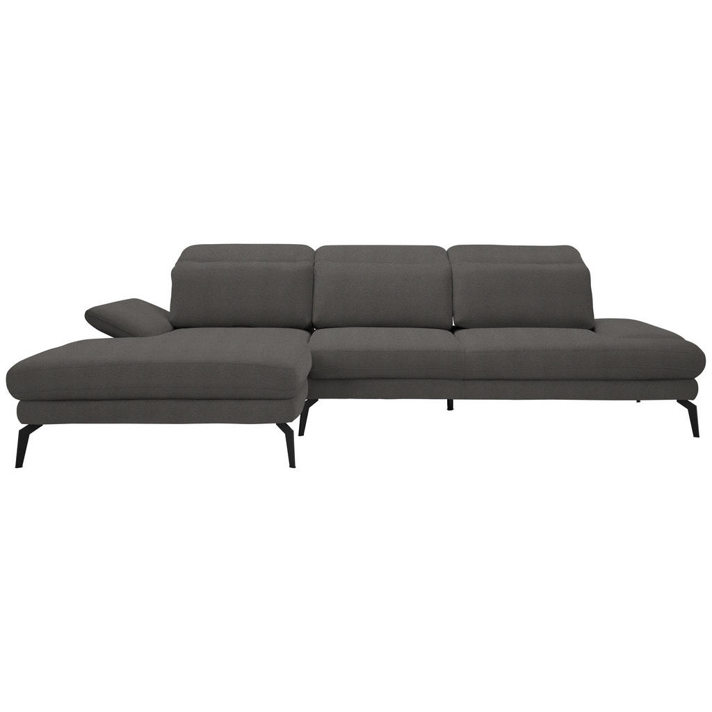 HOEKSTOELENSET, donkergrijs chenille