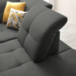 HOEKSTOELENSET, donkergrijs chenille thumbnail 5