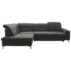 HOEKSTOELENSET, donkergrijs chenille