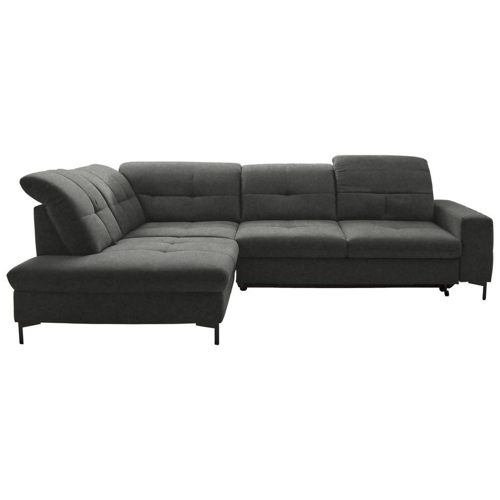 HOEKSTOELENSET, donkergrijs chenille