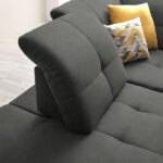 HOEKSTOELENSET, donkergrijs chenille thumbnail 3