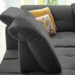 HOEKSTOELENSET, donkergrijs chenille thumbnail 4