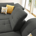 HOEKSTOELENSET, donkergrijs chenille thumbnail 7