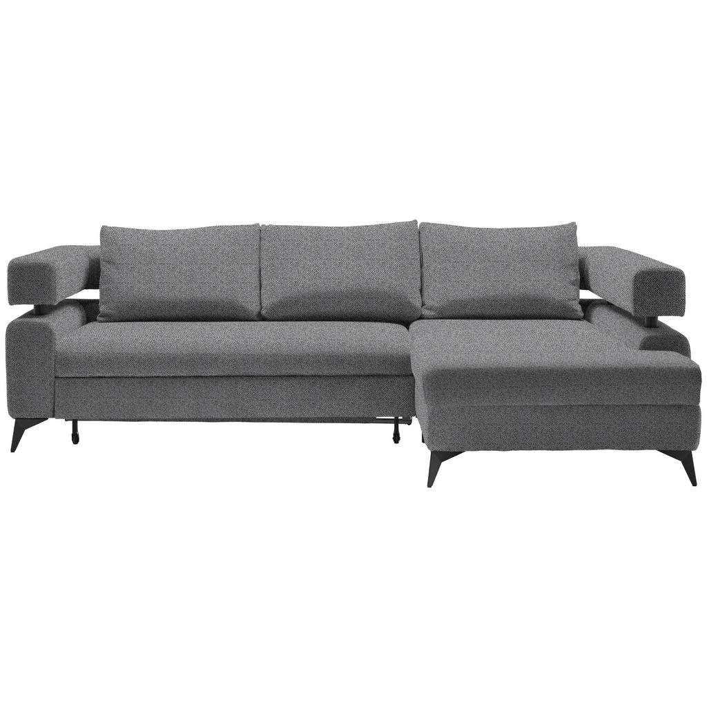 HOEKSTOELENSET, donkergrijs chenille