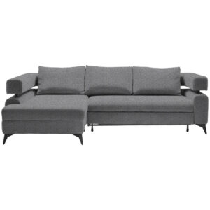 HOEKSTOELENSET, donkergrijs chenille