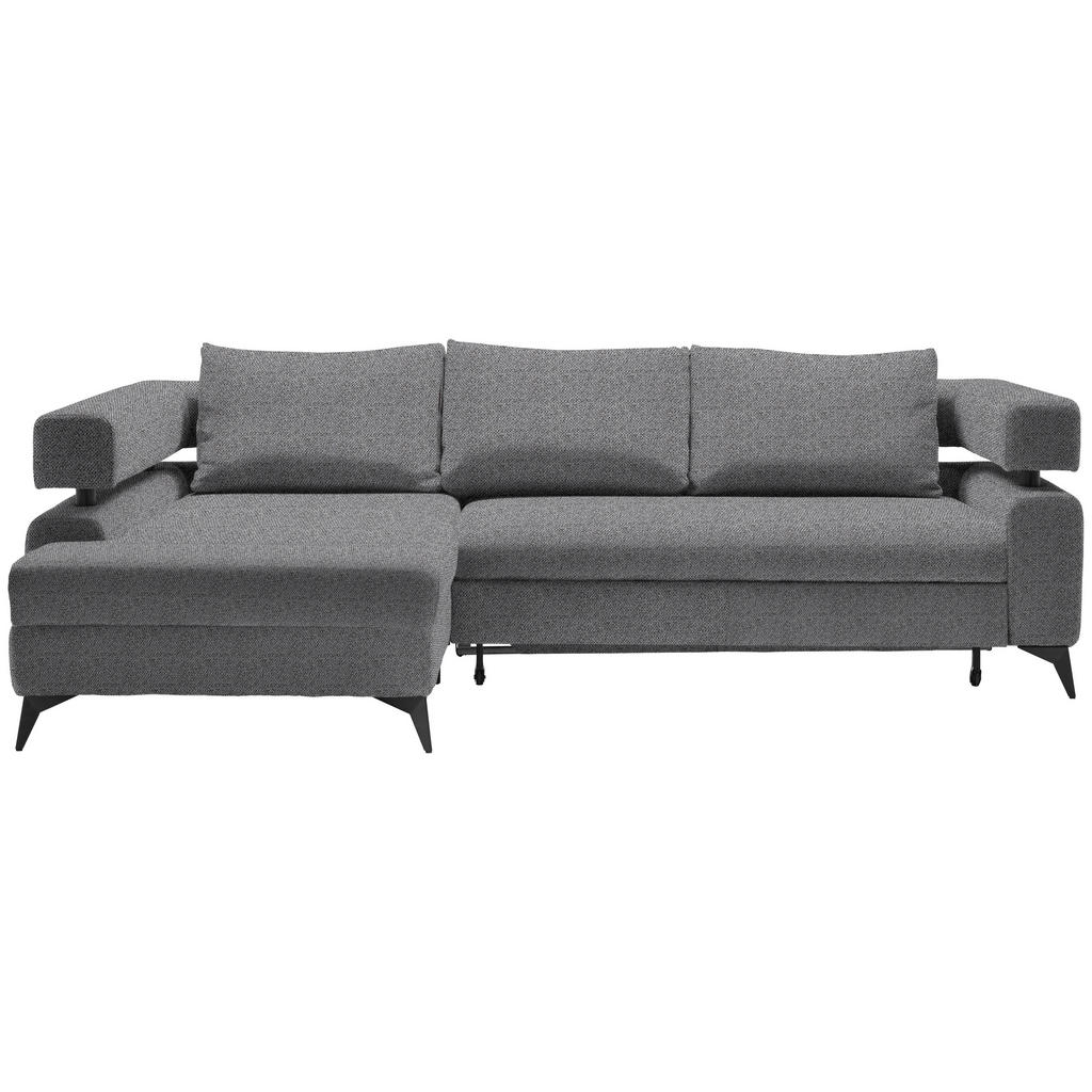 HOEKSTOELENSET, donkergrijs chenille