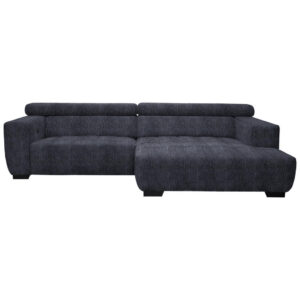 HOEKSTOELSET, donkergrijze stof