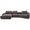 HOEKSTOELENSET, donkergrijs chenille