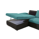 HOEKZITSET, gladde stof zwart, turquoise thumbnail 7