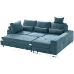 HOEKSTOELSET, gladde turquoise stof thumbnail 7