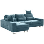 HOEKSTOELSET, gladde turquoise stof thumbnail 7