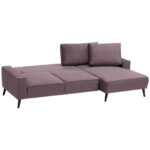 HOEKSTOELENSET, velours paars thumbnail 3