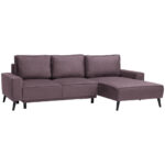 HOEKSTOELENSET, velours paars thumbnail 4
