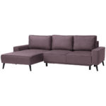 HOEKSTOELENSET, velours paars thumbnail 4