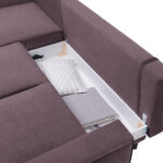 HOEKSTOELENSET, velours paars thumbnail 5
