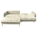 HOEKSTOELSET, velours crèmekleur thumbnail 6