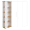 HOEKPLANK 40,2/206/64,2 cm eikenkleur, wit