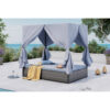 SONY ISLAND LOUNGE IJzer, poedergelakt grijs