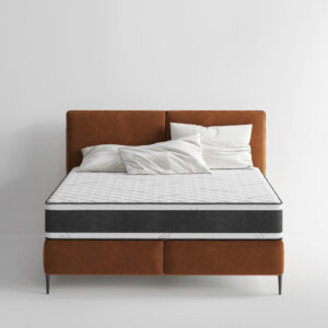 BED MET POCKETVEER Donker H5 90/220 cm