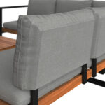 LOUNGE SET stof acacia massief staal thumbnail 5