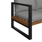 LOUNGE SET stof acacia massief staal thumbnail 6
