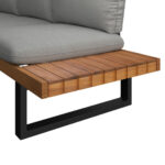 LOUNGE SET stof acacia massief staal thumbnail 7