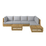 LOUNGE GARNITURA acacia volledig massief thumbnail 3