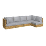 LOUNGE GARNITURA acacia volledig massief thumbnail 7
